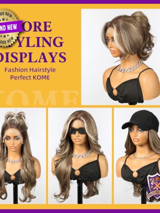 Synthetic Lace Front Wig 26IN Glueless Layered Wave Daily Wear